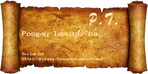 Posgay Tonuzóba névjegykártya
